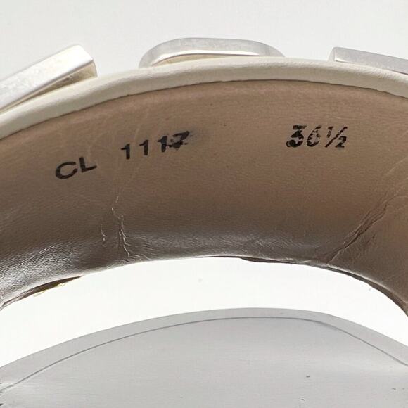 Christian Dior Diorevolution Turquoise Inlay Logo Leather Sandals 36.5 - Picture 6 of 11